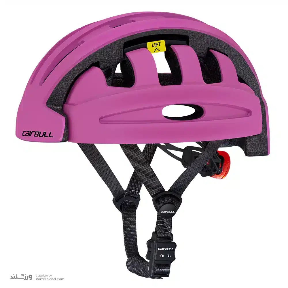 Princess-Purple کلاه دوچرخه سواری تاشو و جمعشونده Cairbull چراغ دار کد 895 - سایز 55-59 - Image 1