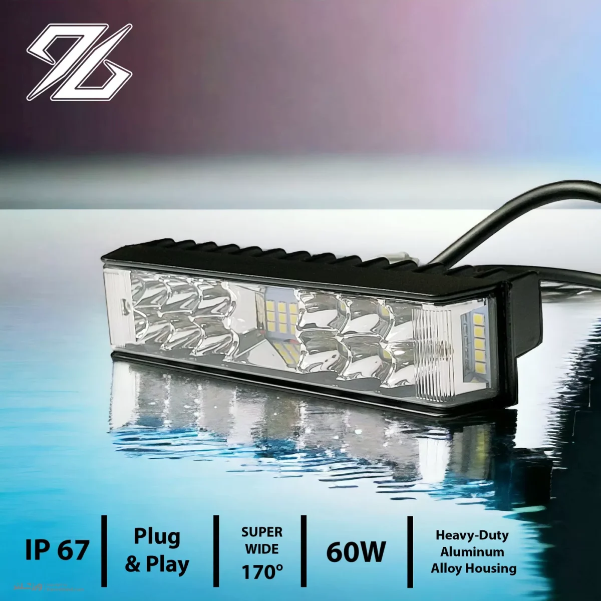 پروژکتور فلزی مستطیل کد 1730
