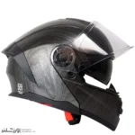 کلاه کاسکت رادین عینک دار فک متحرک Carbon Style کد 1942 - Image 2