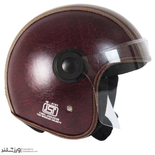 کلاه کاسکت چرم کلاسیک Crimson