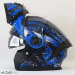 کلاه کاسکت رادین عینک دار فک متحرک  Midnight Splash کد 1945 - Image 6