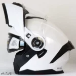 کلاه کاسکت رادین عینک  دار فک متحرک Ghost White کد 1941 - Image 7