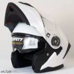 کلاه کاسکت رادین عینک  دار فک متحرک Ghost White کد 1941 - Image 6