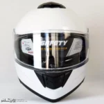 کلاه کاسکت رادین عینک  دار فک متحرک Ghost White کد 1941 - Image 4