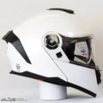 کلاه کاسکت رادین عینک  دار فک متحرک Ghost White کد 1941 - Image 2