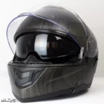 کلاه کاسکت رادین عینک دار فک متحرک Carbon Style کد 1942 - Image 5