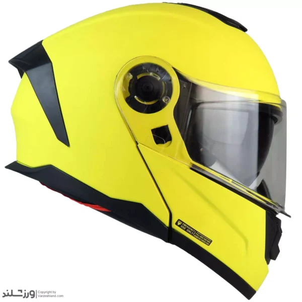 کلاه کاسکت رادین فک متحرک پاستیلی Yellow