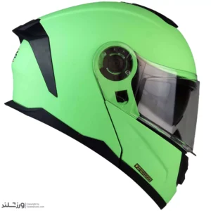 کلاه کاسکت لائوس فک متحرک پاستیلی Green