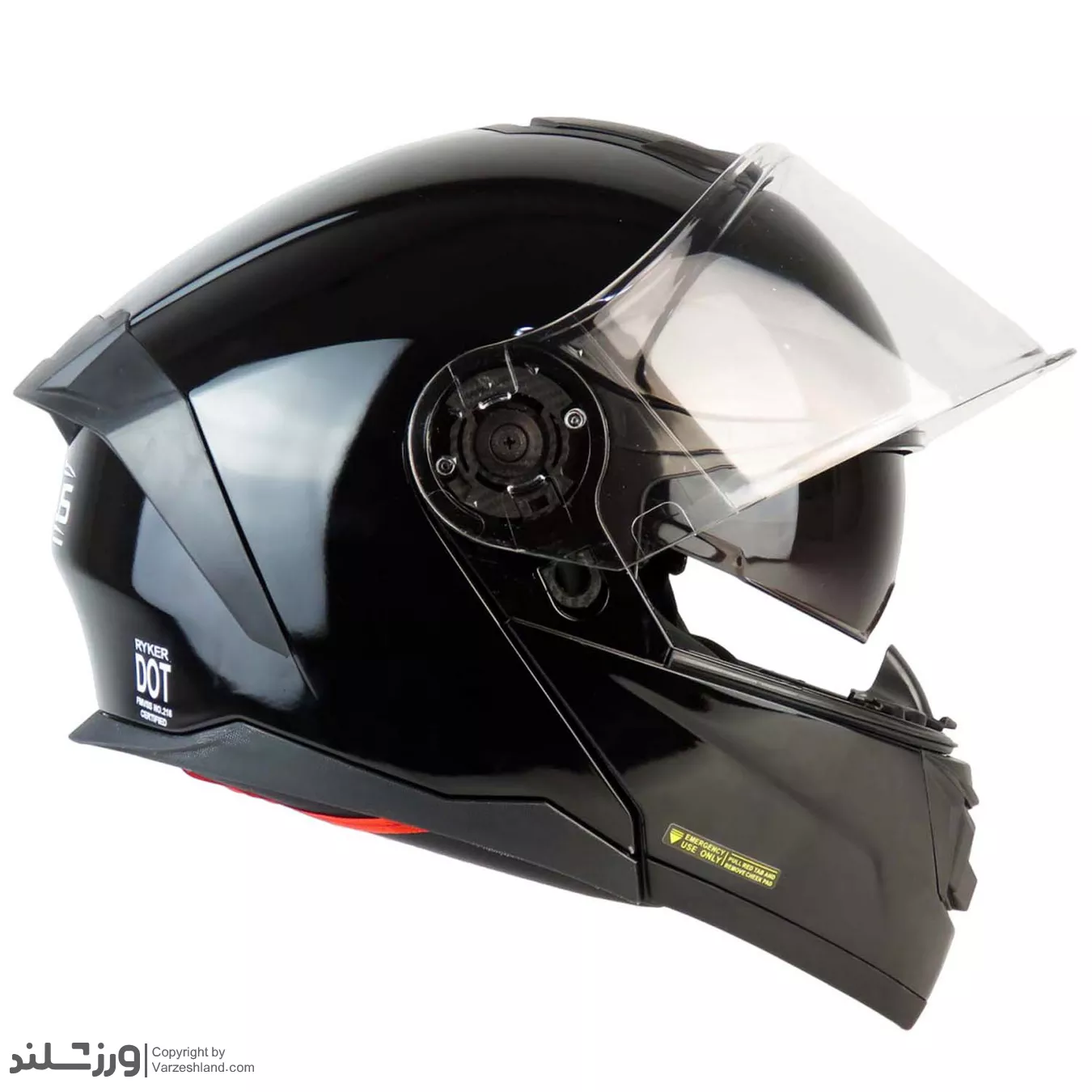 کلاه کاسکت لائوس عینک دار فک متحرک Glossy کلاه کاسکت لائوس عینک دار فک متحرک Glossy