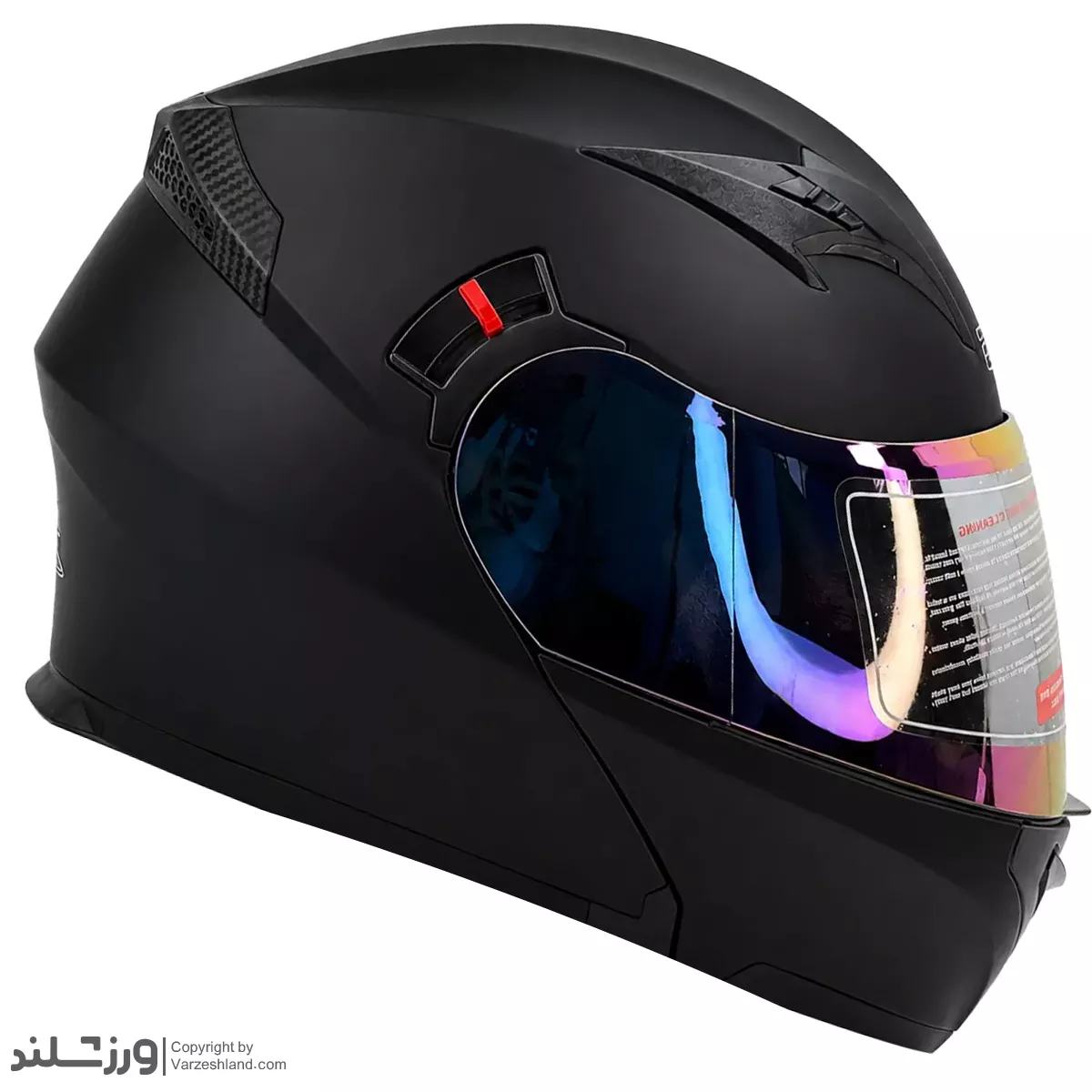 کلاه کاسکت DFG فک متحرک مشکی شیشه رنگی کد 2320 – سایز 59 – 60