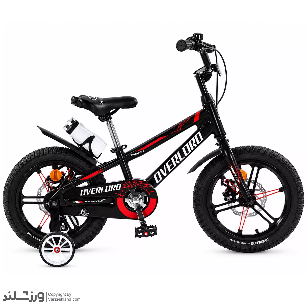 0 دوچرخه بچگانه آلومینیوم OV-2000 black اورلورد سایز 16 کد 2337 - Image 1