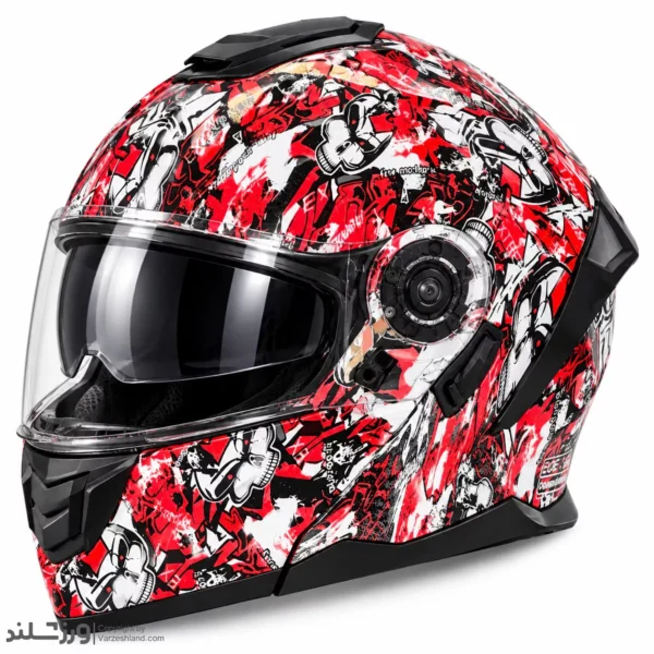 کلاه کاسکت فک متحرک Skull Graffit