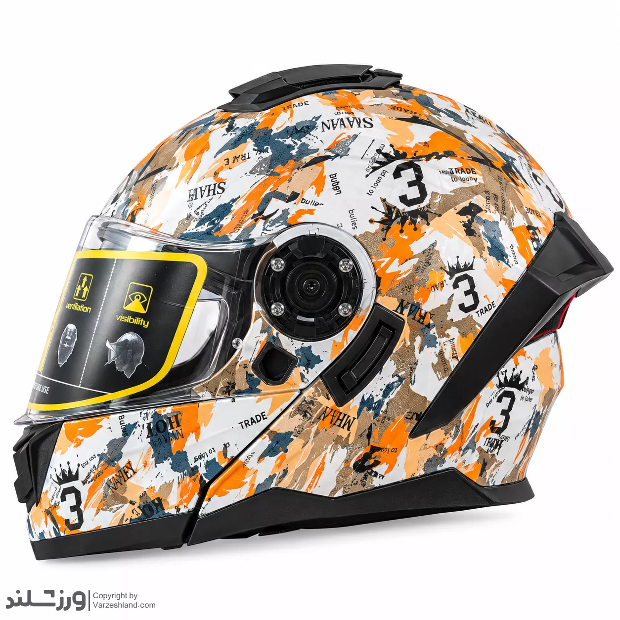 کلاه کاسکت فک متحرک Street Art کلاه کاسکت فک متحرک Street Art